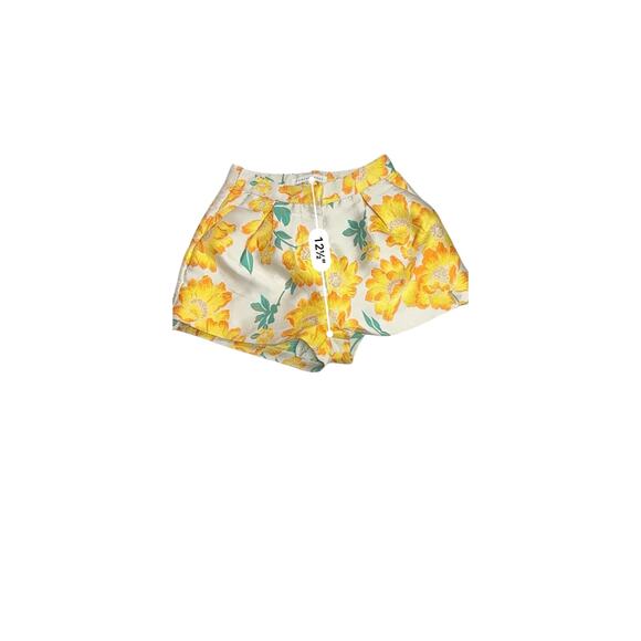 Revolve Endless Rose Brocade Shorts Womens XS Beige Floral Pleated Pin Up - Picture 9 of 10